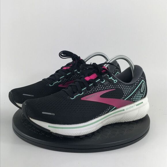 Brooks Shoes - Brooks Ghost 14 Black/Pink Athletic  Running Shoes 1203561B013 Women’s Size 10